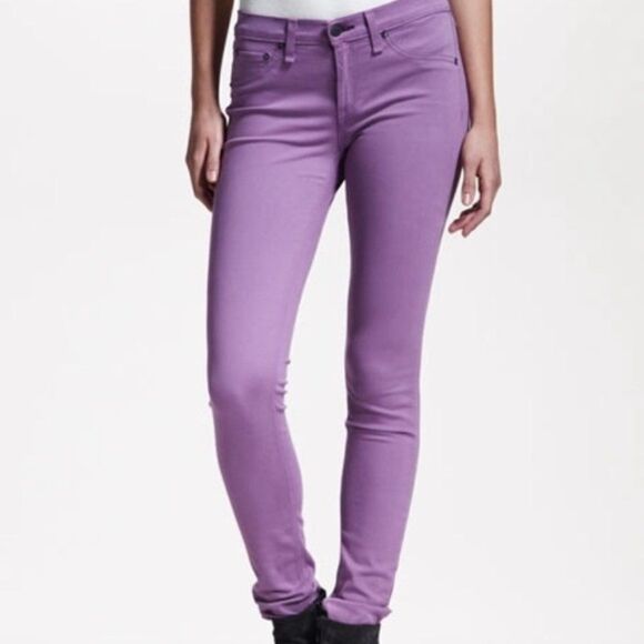 Rag & Bone Purple Skinny Legging Jeans - Picture 1 of 7